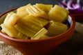Cooked cardoon, typically eaten in Spain Royalty Free Stock Photo