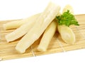 Cooked Cassava Root on white Background - Isolated Royalty Free Stock Photo