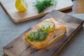 Cooked Cedar Plank Salmon Royalty Free Stock Photo