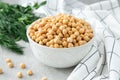 Cooked Chickpeas on a bowl. Chickpeas is nutritious food. Health Royalty Free Stock Photo