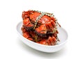 Cooked Chinese hairy crab isolated on white Royalty Free Stock Photo