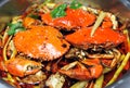 Cooked crabs