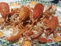 Cooked crayfish Royalty Free Stock Photo