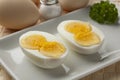 Cooked double yolk egg Royalty Free Stock Photo