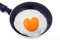 Cooked egg - heart form Royalty Free Stock Photo