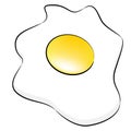 Cooked Egg Sunny Side Up Royalty Free Stock Photo