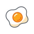 Cooked Fried Egg Breakfast Icon Royalty Free Stock Photo