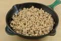 Cooked ground turkey meat