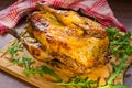 Cooked guinea fowl bird Royalty Free Stock Photo