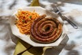 Italian Spiral Sausage Spaghetti Royalty Free Stock Photo