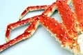 The cooked legs of the Kamchatka King crab. Close-up Royalty Free Stock Photo