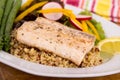 Cooked mahi mahi fish fillet