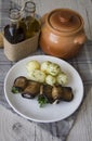 Cooked marrow rolls Royalty Free Stock Photo