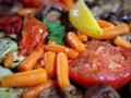 Cooked Mixed Vegetables Closeup Image Royalty Free Stock Photo