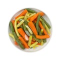 Cooked Mixed Vegetables In Round Bowl