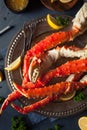 Cooked Organic Alaskan King Crab Legs Royalty Free Stock Photo