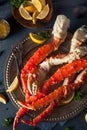 Cooked Organic Alaskan King Crab Legs Royalty Free Stock Photo