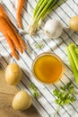 Cooked Organic Vegetable Broth Royalty Free Stock Photo