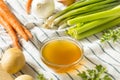 Cooked Organic Vegetable Broth Royalty Free Stock Photo