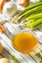 Cooked Organic Vegetable Broth Royalty Free Stock Photo