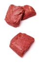 Cooked Ostrich meat steaks Royalty Free Stock Photo