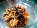 Cooked daging perkasam, fermented meat. Royalty Free Stock Photo