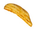 Cooked potato wedge on white background