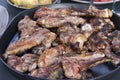 Cooked ribs on the plate Royalty Free Stock Photo