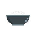 Cooked rice bowl icon, flat style Royalty Free Stock Photo