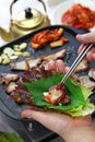 Samgyeopsal, korean grilled pork belly BBQ