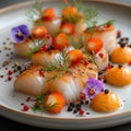 cooked scallops in a plate
