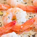 Cooked Shrimp with Herbs Royalty Free Stock Photo