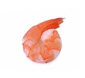 Cooked shrimp isolated white background Royalty Free Stock Photo