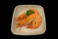 Cooked shrimp, prawn, seafood Royalty Free Stock Photo