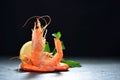 Cooked shrimps,prawns Royalty Free Stock Photo