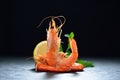 Cooked shrimps,prawns Royalty Free Stock Photo