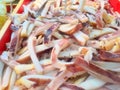 Cooked sliced squid