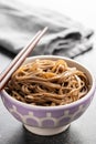 Cooked soba noodles. Traditional asian pasta Royalty Free Stock Photo