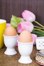 Cooked sof tboiled eggs Royalty Free Stock Photo