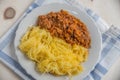 Cooked Spaghetti Squash Pasta Royalty Free Stock Photo