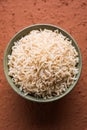 Cooked or steamed Brown basmati rice served in bowl Royalty Free Stock Photo