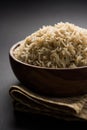 Cooked or steamed Brown basmati rice served in bowl Royalty Free Stock Photo