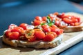 Cooked tomatoes in a bread Royalty Free Stock Photo