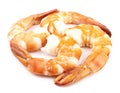 Cooked unshelled tiger shrimps