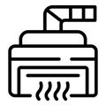 Cooker extractor icon outline vector. Stove metal hood