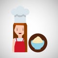 Cooker girl bowl wheat flour