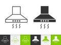 Cooker Hood simple black line vector icon Royalty Free Stock Photo