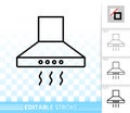 Cooker Hood simple black line vector icon Royalty Free Stock Photo