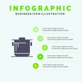 Cooker, Kitchen, Rice, Cook Infographics Presentation Template. 5 Steps Presentation