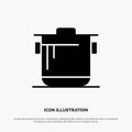 Cooker, Kitchen, Rice, Cook Solid Black Glyph Icon Royalty Free Stock Photo